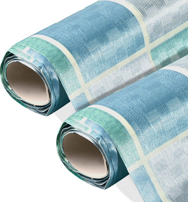 KUBER INDUSTRIES PVC (Polyvinyl Chloride) Kitchen Mat(Grey & Blue, Free, Pack of 2)