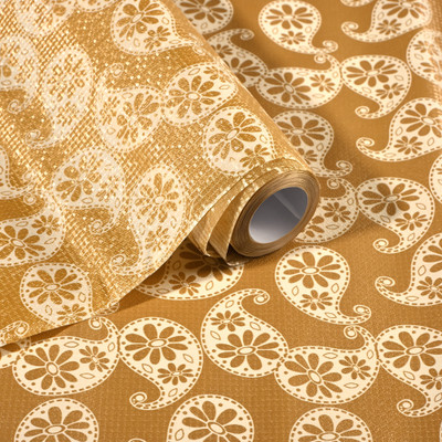 KUBER INDUSTRIES PVC (Polyvinyl Chloride) Kitchen Mat(Golden, Extra Large)