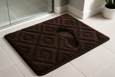 AA Global Decor Microfiber Door & Floor Mat(Dark Chocolate, Medium)