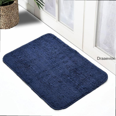 Draaevion Microfiber Floor Mat(Navy Blue, Small)