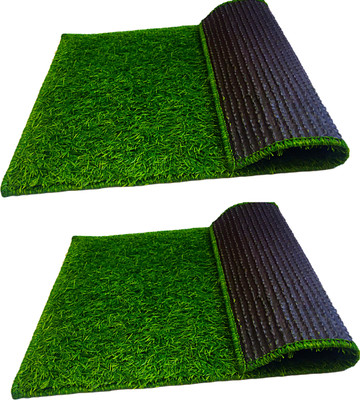 AAVAHAN PP (Polypropylene) Floor Mat(Green, Medium, Pack of 2)