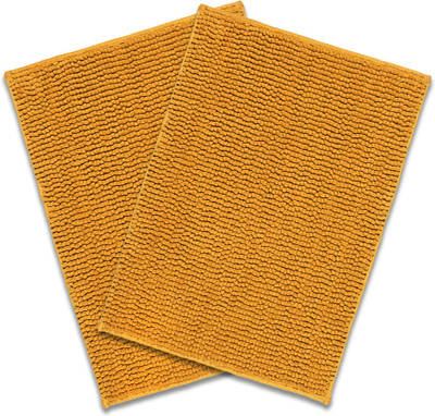 Saral Home Polyester Door Mat(Ochard, Medium, Pack of 2)