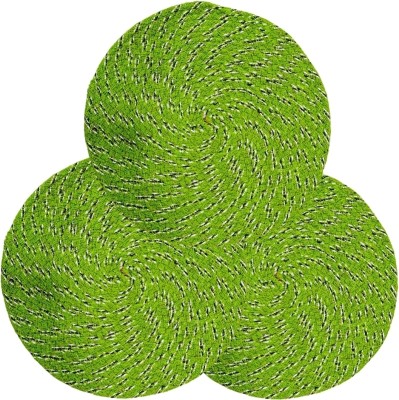 PS Homes Cotton Door Mat(Green, Medium, Pack of 3)