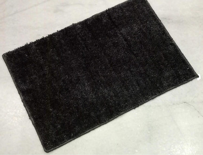 Dua Trading Microfiber Door Mat(Black, Medium)
