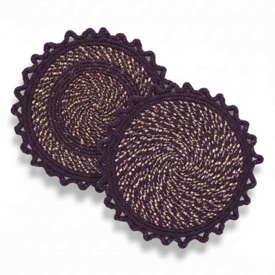 VSTUCART Cotton Door & Floor Mat(Blue, Pack of 2, Large)