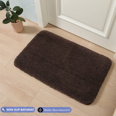 Slayy with Style Microfiber Floor Mat(Brown, Medium)
