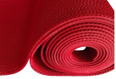 AMRO HOME NEEDS Rubber Floor Mat(Red, Large)