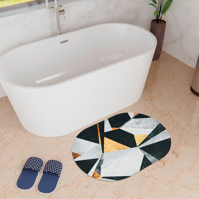 KUBER INDUSTRIES Polyester Bathroom Mat(Multicolor, Medium)