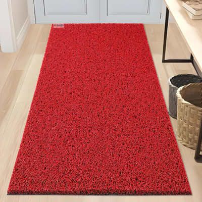 HOMESTIC Rubber Floor Mat(Red, Medium)