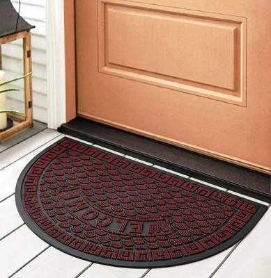 RADHE KRISHNA HANDLOOM Cotton Door Mat(New Red, Medium)