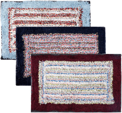 KUBER INDUSTRIES Microfiber Door Mat(Multicolor, Medium, Pack of 3)