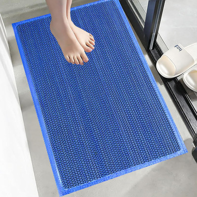 MAITRI ENTERPRISE Rubber Floor Mat(Blue, Large)