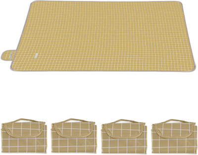 KUBER INDUSTRIES Polyester Chatai Mat(Brown, Extra Large, Pack of 5)