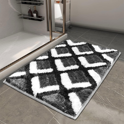 Marcraft Polyester Floor Mat(Grey, Medium)