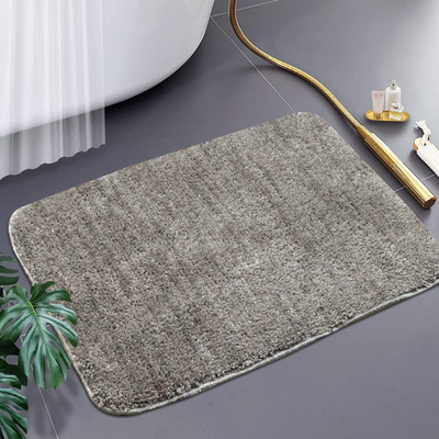LADLI JEE Microfiber Bathroom Mat(Grey, Medium)