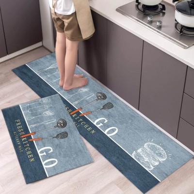 4tens Polyester Floor Mat(Multicolor, Large, Pack of 2)