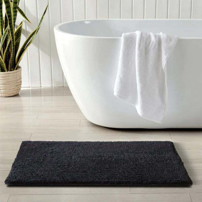 MAA HOME CONCEPT Microfiber Door Mat(Black, Medium)