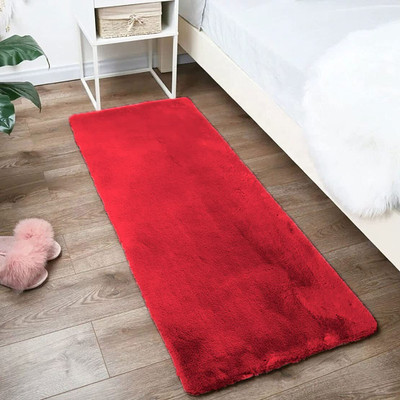 F i Polyester Door Mat(Mahroon, Small)