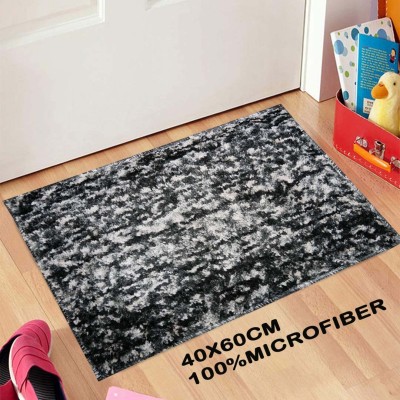 MAA HOME CONCEPT Microfiber, Cotton Door Mat(Black, Medium)