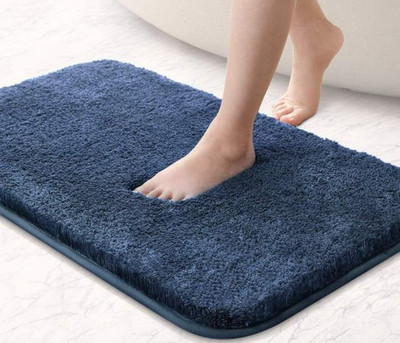 HOWNICE Cotton Floor Mat(Blue, Medium)