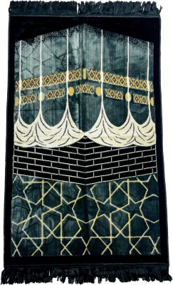 UAONLINE Velvet Prayer Mat(Black, Large)