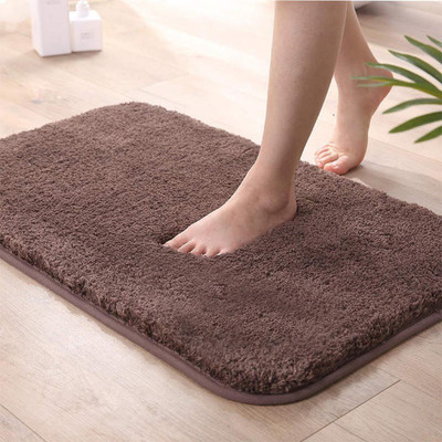 RJVT Microfiber, Polyester, Polycotton, Cotton Door Mat(Brown, Medium)