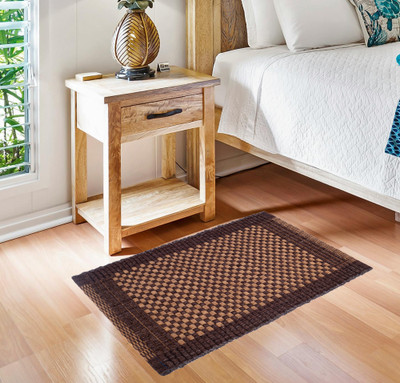 ADIRNY Cotton Door Mat(Brown, Medium)