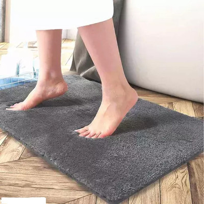 RJVT Microfiber Floor Mat(Grey, Medium)