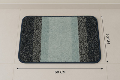 AA Global Microfiber, Rubber Door & Floor Mat(Greeny White, Green, Medium)