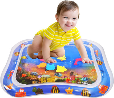 Pulsbery Blue***Tummy time Water Play Mat Baby And Toddler Time Play Inflatable Water Mat Inflatable Swimming Mats(Multicolor)