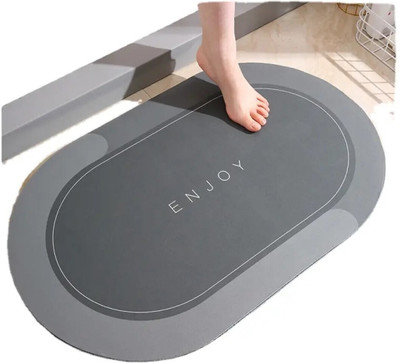 Rowsley Rubber Bathroom Mat(Multicolor, Free)