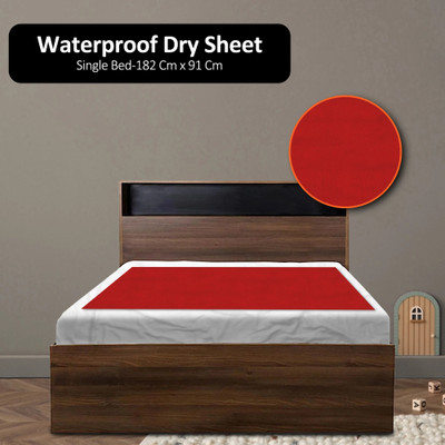 Oyo Baby Cotton Baby Bed Protecting Mat(Red, Free)