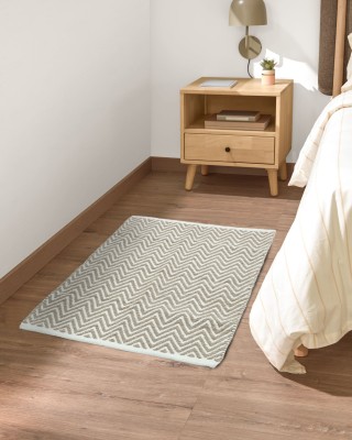 The Home Talk Cotton Floor Mat(Beige, Large)