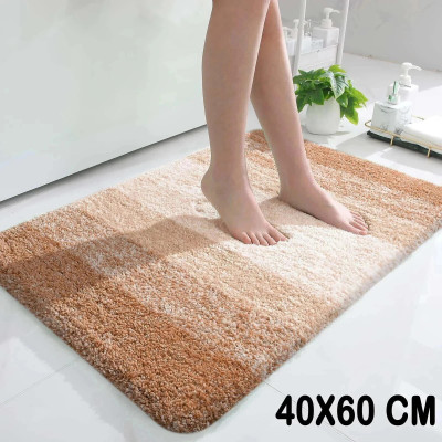 MODERN FAB Microfiber Bathroom Mat(Beige, Medium)
