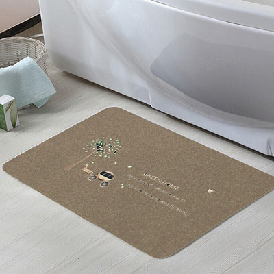 KUBER INDUSTRIES Microfiber Door Mat(Brown, Free)