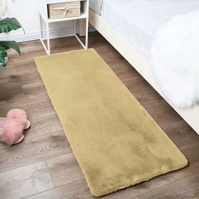 F i Polyester Door Mat(Gold, Small)