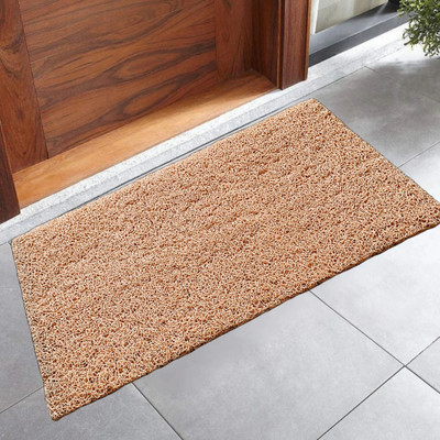 VSTUCART Rubber Door Mat(Beige, Medium)