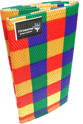 F K Industries Plastic Chatai Mat(Multicolor, Medium)