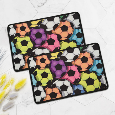 KUBER INDUSTRIES Polyester Bathroom Mat(Multicolor, Medium, Pack of 2)