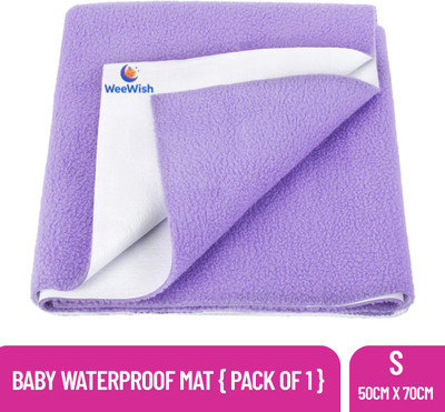WeeWish Cotton Baby Bed Protecting Mat(LAVENDER, Small)