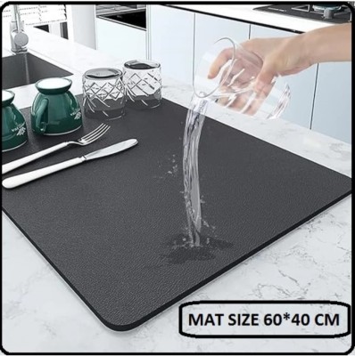 Kitchonic Rubber Floor Mat(Black, Large)