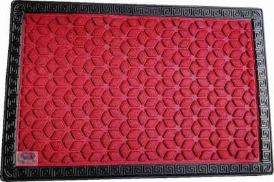Soweto Rubber Door Mat(Red, Free)