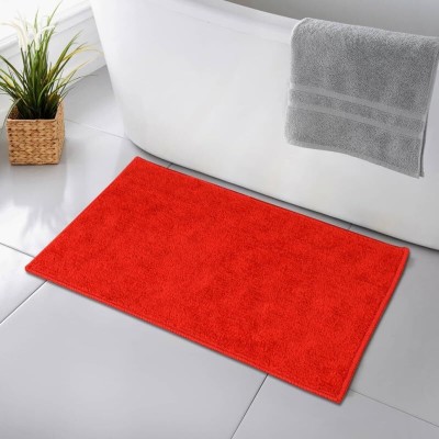 MAA HOME CONCEPT Microfiber Door Mat(Red, Medium)