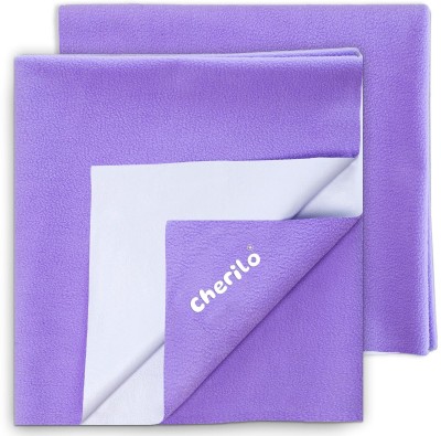 Cherilo Cotton Baby Bed Protecting Mat(Violet, Small, Pack of 2)