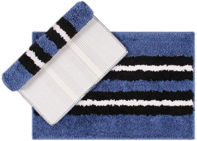 F i Microfiber Door Mat(Blue, Small)