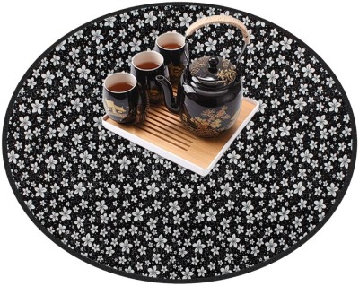 The Furnishing Tree PVC (Polyvinyl Chloride) Chatai Mat(Black, Large)