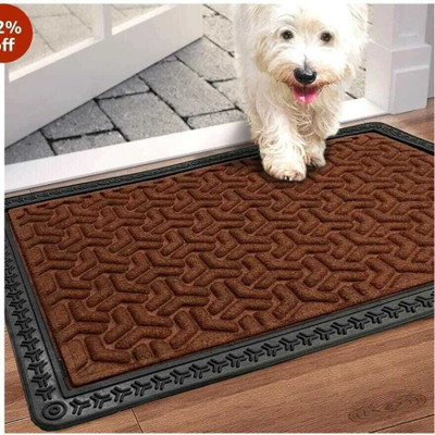 TICOLO Rubber Door & Floor Mat(Brown, Medium)