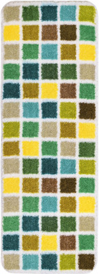 Saral Home Polyester Bathroom Mat(Green, Medium)