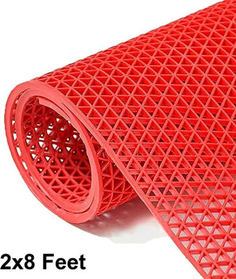 Cursheet Homz Rubber Toilet Lid Mat(Red 2 x 8feet, Large)