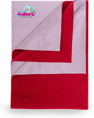 Adore Fleece Baby Bed Protecting Mat(Instadry Anti-Piling Fleece Extra Absorbent Quick Dry Sheet Maroon, Medium)